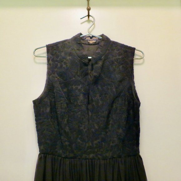 PANKAJ & NIDHI black maxi sleeveless formal dress 4 S - Picture 4 of 6